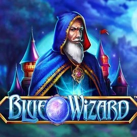 Blue Wizard slot logo by Quickspin at Mega Bingo