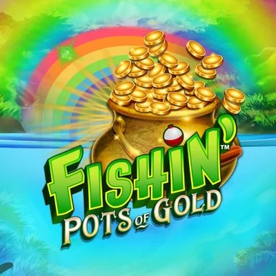 Fishin Pots Of Gold online game logo by Gameburger Studios on megabingo.net