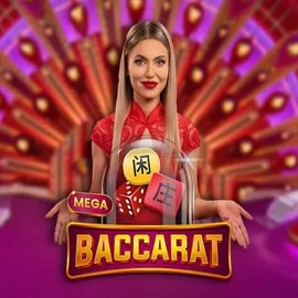 Mega Baccarat logo by Pragmatic Play at Mega Bingo