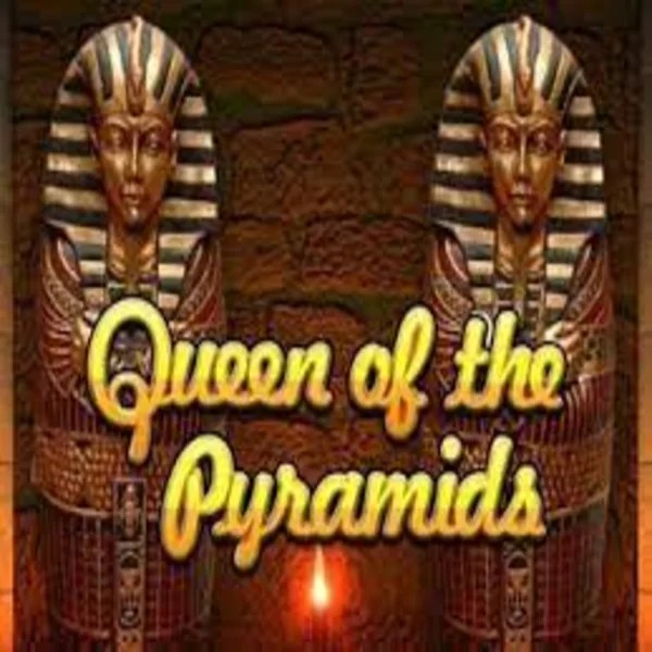 Queen of the Pyramids slot logo by Playtech at Mega Bingo