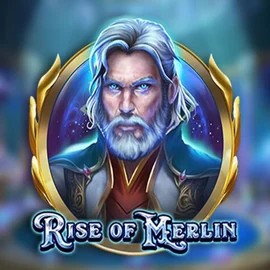 Slots logo of Rise of Merlin from Play'n GO at Mega Bingo